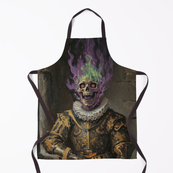 Item preview, The Flaming Knight fantasy horror haunted house portrait art designed and sold by Vintage Designs +.