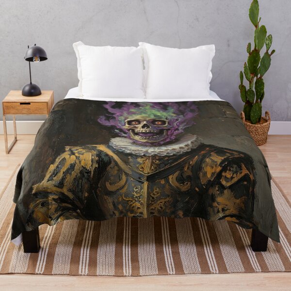 Item preview, The Flaming Knight fantasy horror haunted house portrait art designed and sold by Vintage Designs +.