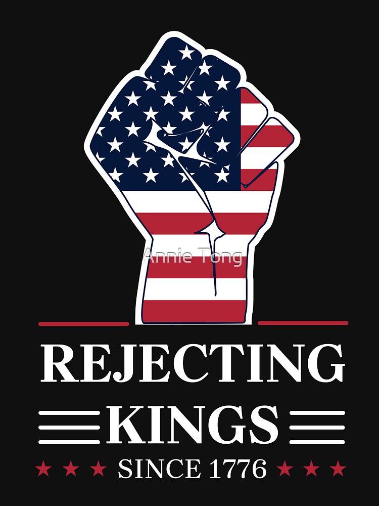 Thumbnail 7 von 7, Essential T-Shirt, Protestschild „Rejecting Kings Since 1776“, Anti-Trump-Protest, politischer Aktivist designt und verkauft von CozyStudioo.