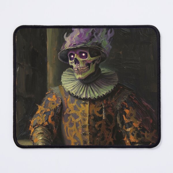 Item preview, The Flaming Knight fantasy horror haunted house portrait art designed and sold by Vintage Designs +.