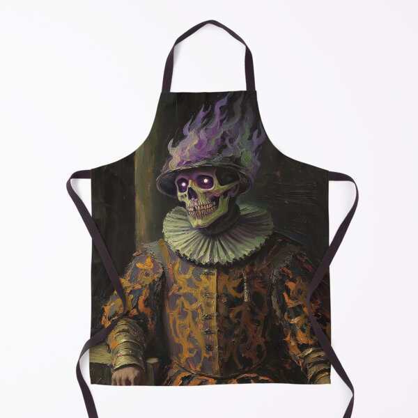Item preview, The Flaming Knight fantasy horror haunted house portrait art designed and sold by Vintage Designs +.