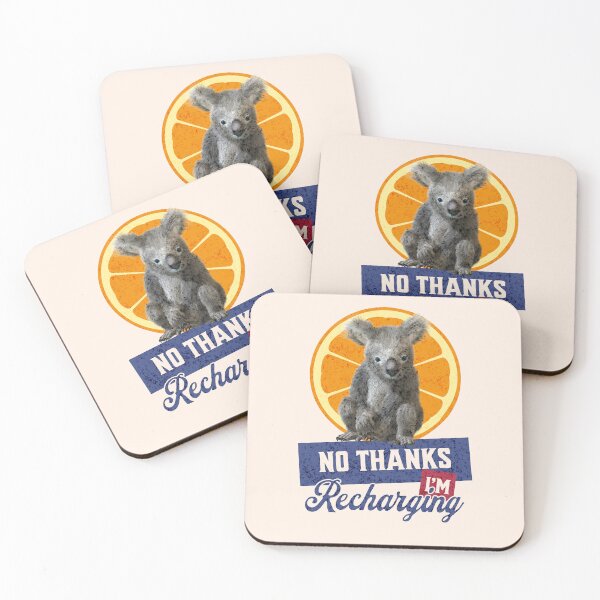 Item preview, No Thanks, I’m Recharging Koala Bear Orange designed and sold by Vac1.