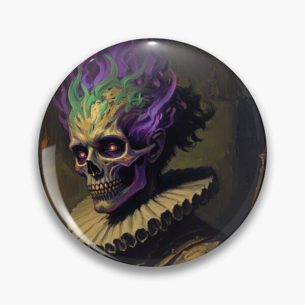 Item preview, The Flaming Knight fantasy horror haunted house portrait art designed and sold by Vintage Designs +.