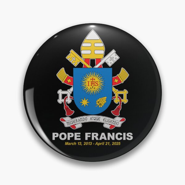 Item preview, RIP Pope Francis - Papal Coat of Arms Commemorative Art - March 13, 2013 to April 21, 2025 Pontificate Memorial designed and sold by Prints-N-Tees.