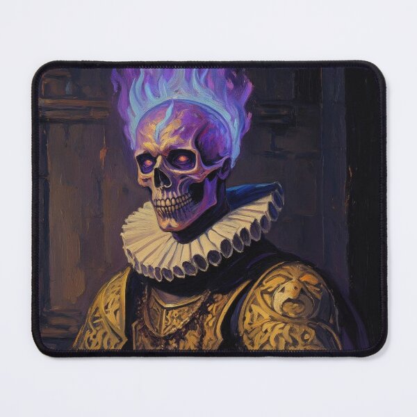 Item preview, The Flaming Knight fantasy horror haunted house portrait art designed and sold by Vintage Designs +.