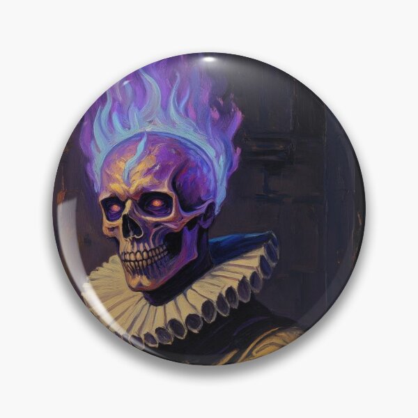 Item preview, The Flaming Knight fantasy horror haunted house portrait art designed and sold by Vintage Designs +.