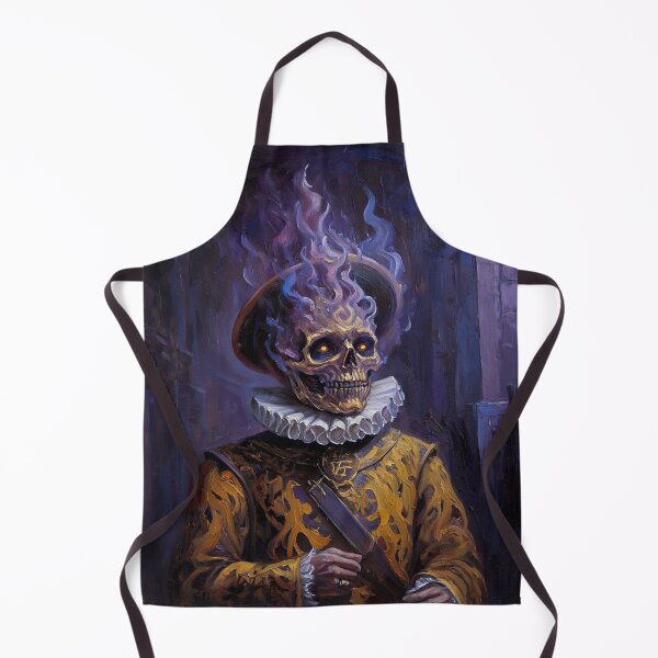 Item preview, The Flaming Knight fantasy horror haunted house portrait art designed and sold by Vintage Designs +.