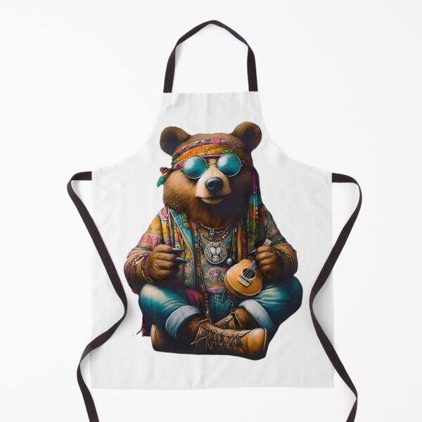 Item preview, Hippie Street Art Bear – Funky Urban Animal designed and sold by FunkyFauna.