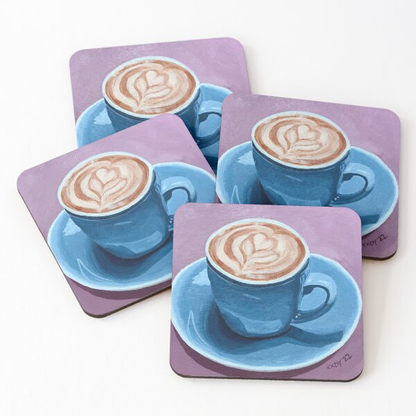 Item preview, Cozy Coffee Latte Art Painting designed and sold by KXDYart.