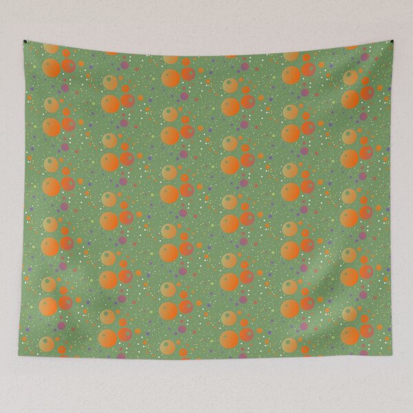 Item preview, Green orange color combination dot pattern | creative irregular polka dot designed and sold by lausn.