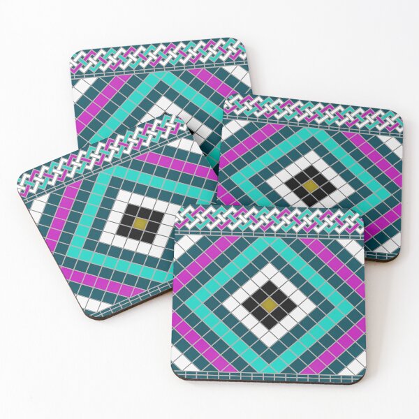 Item preview, Purple & Turquoise – Amazigh Islamic Ethnic Pattern designed and sold by Tarjiart.