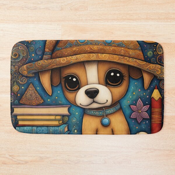 Item preview, Folk Art Puppy Apprentice Wizard designed and sold by Colin Bentham.