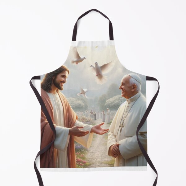 Item preview, Jesus Welcoming Pope Francis into Heaven designed and sold by sevenmountains.