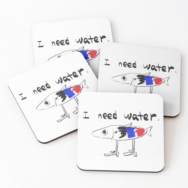 Item preview, “I Need Water” – Dry Land Fish designed and sold by weirdonimal.