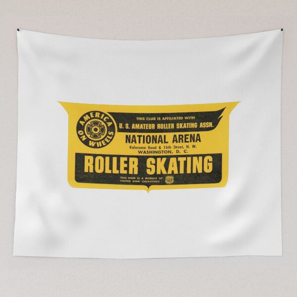 Item preview, National Arena Roller Washington D.C. Roller Skating Rink Sticker Decal Label  designed and sold by tislord.
