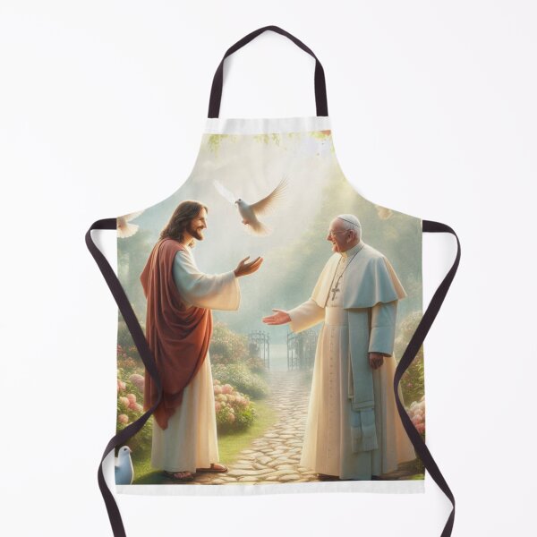 Item preview, Jesus Welcoming Pope Francis into Heaven designed and sold by sevenmountains.