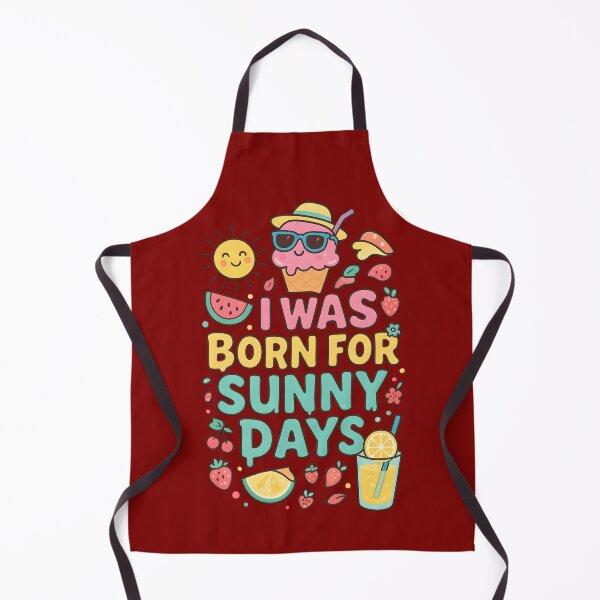 Item preview, I Was Born for Sunny Days - Fun Ice Cream Summer T-Shirt Design designed and sold by Maximilianos.