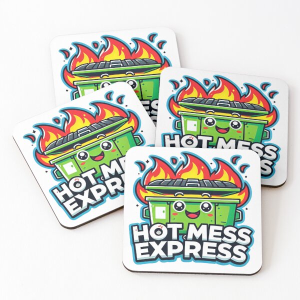 Item preview, Hot Mess Express Dumpster Fire Funny Kawaii Meme T-Shirt designed and sold by techtrinket.