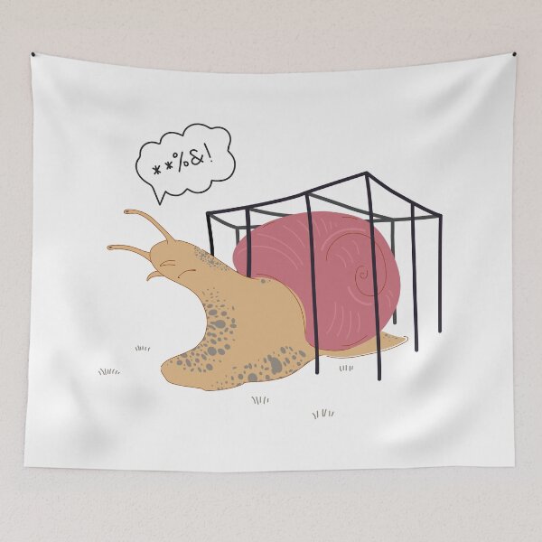 Item preview, Funny Snail in a Cage designed and sold by SpottedPilot.