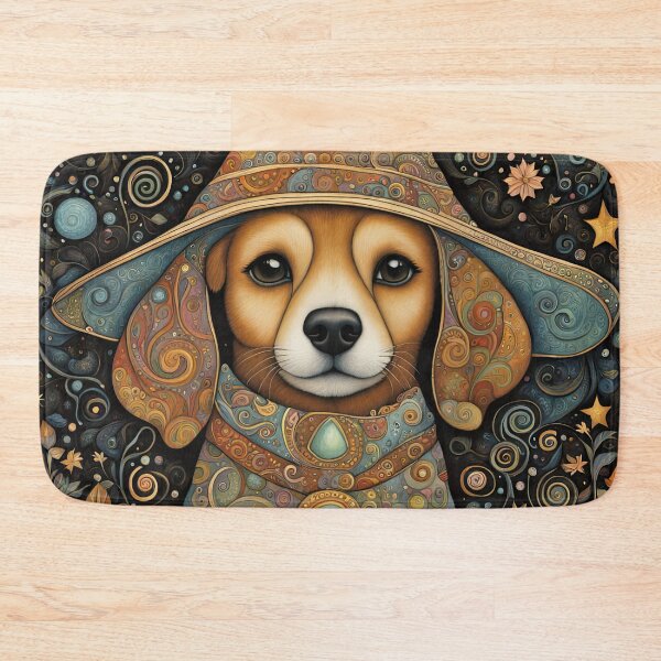 Item preview, Folk Art Puppy Apprentice Wizard designed and sold by Colin Bentham.