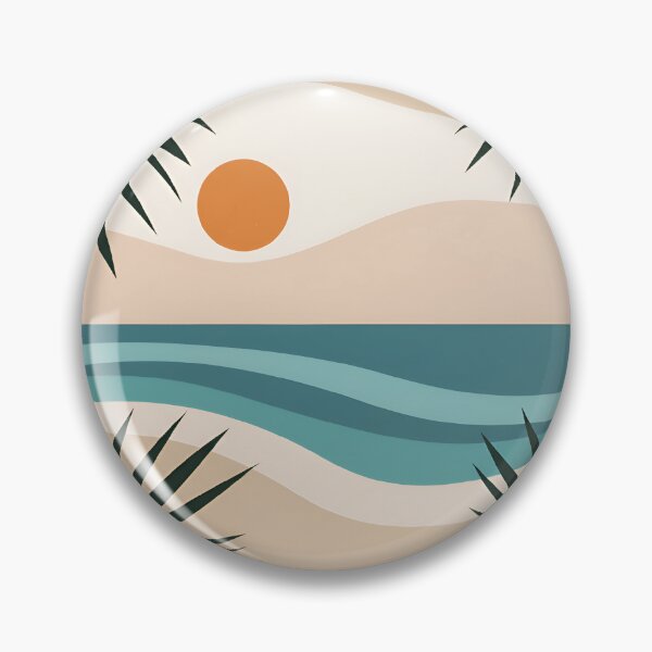 Item preview, Fuerteventura Breeze | Minimalist Palm & Wave Tropical Art Print designed and sold by Simple_Lines2025.