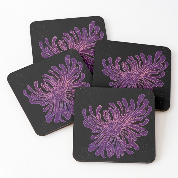 Item preview, Fuegos artificiales de crisantemo morado oscuro designed and sold by MissDubehs.