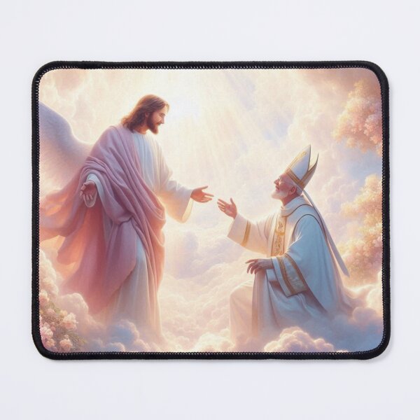 Item preview, Jesus Welcoming Pope Francis into Heaven designed and sold by sevenmountains.