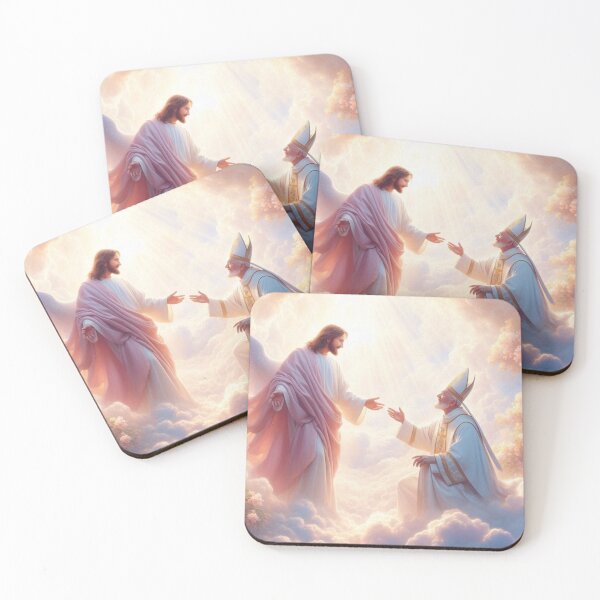 Item preview, Jesus Welcoming Pope Francis into Heaven designed and sold by sevenmountains.