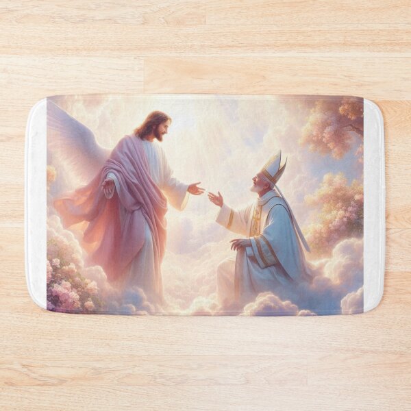 Item preview, Jesus Welcoming Pope Francis into Heaven designed and sold by sevenmountains.