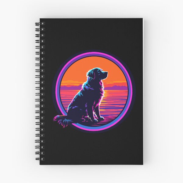 Item preview, Retro Sunset Golden Retriever designed and sold by FiesterArt.