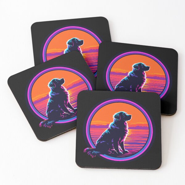 Item preview, Retro Sunset Golden Retriever designed and sold by FiesterArt.