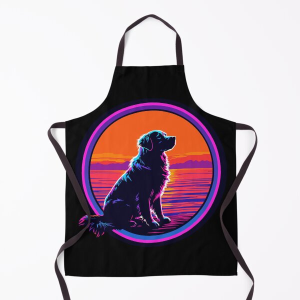 Item preview, Retro Sunset Golden Retriever designed and sold by FiesterArt.
