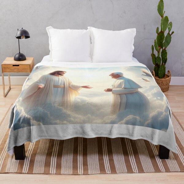Item preview, Jesus Welcoming Pope Francis into Heaven designed and sold by sevenmountains.