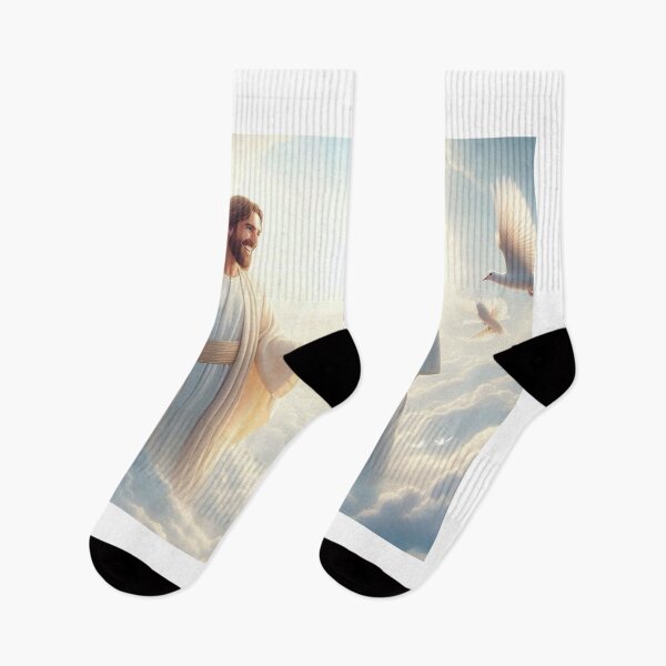 Item preview, Jesus Welcoming Pope Francis into Heaven designed and sold by sevenmountains.