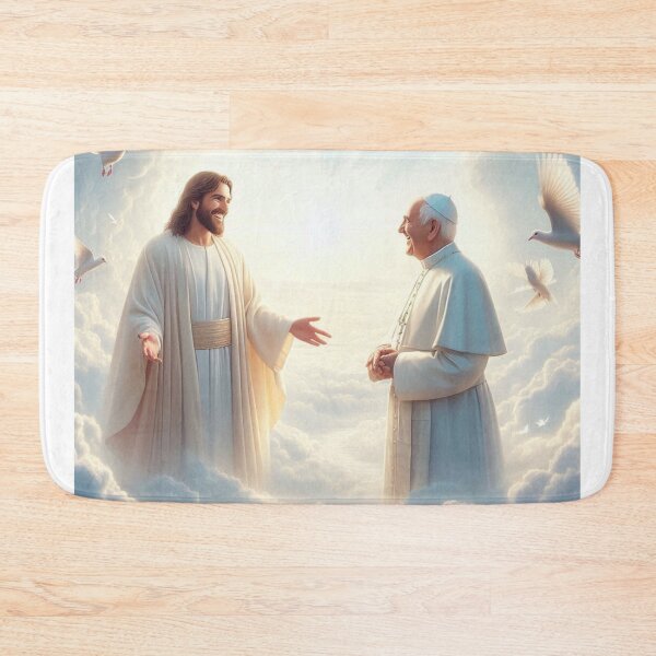 Item preview, Jesus Welcoming Pope Francis into Heaven designed and sold by sevenmountains.