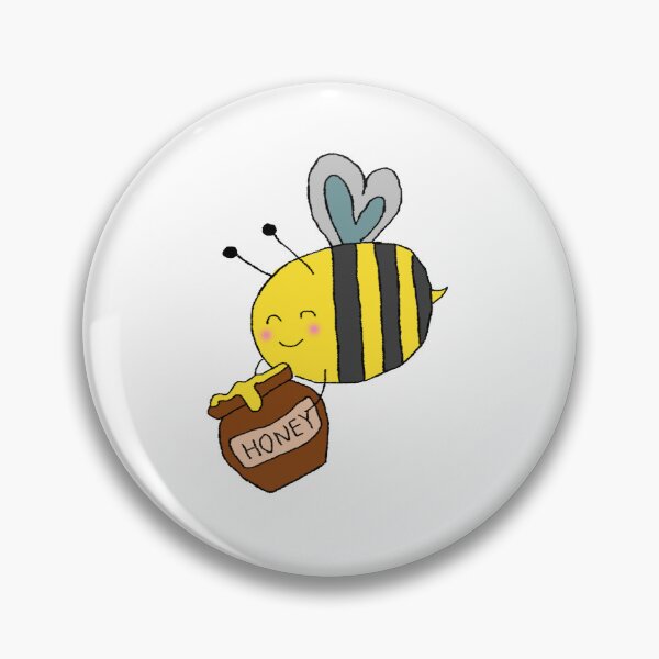 Item preview, Cute Cartoon Bees With Honey Jars on white background designed and sold by sigoisette.