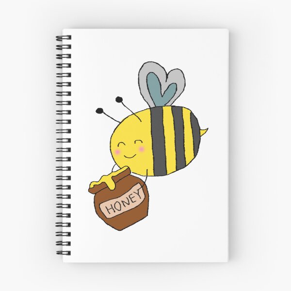 Item preview, Cute Cartoon Bees With Honey Jars on white background designed and sold by sigoisette.