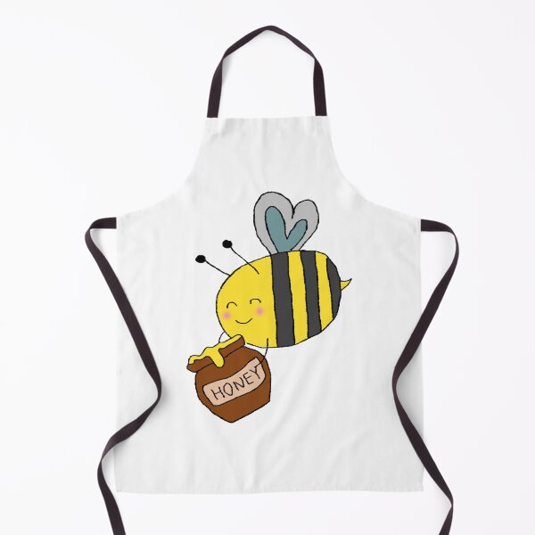 Item preview, Cute Cartoon Bees With Honey Jars on white background designed and sold by sigoisette.
