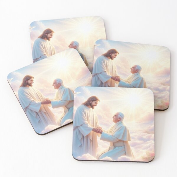 Item preview, Jesus Welcoming Pope Francis into Heaven designed and sold by sevenmountains.