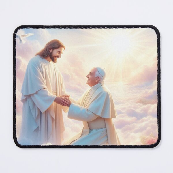 Item preview, Jesus Welcoming Pope Francis into Heaven designed and sold by sevenmountains.