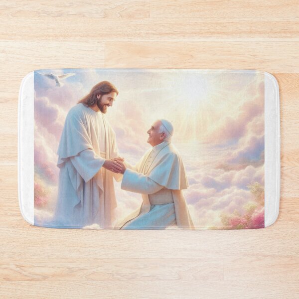 Item preview, Jesus Welcoming Pope Francis into Heaven designed and sold by sevenmountains.