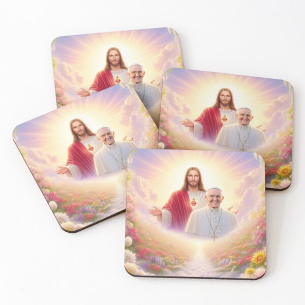 Item preview, Jesus Welcoming Pope Francis into Heaven designed and sold by sevenmountains.