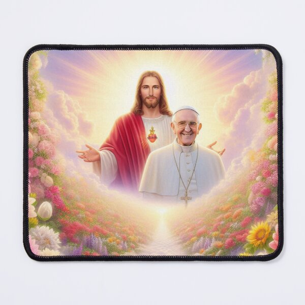 Item preview, Jesus Welcoming Pope Francis into Heaven designed and sold by sevenmountains.
