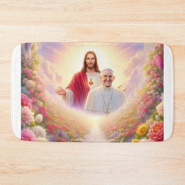 Item preview, Jesus Welcoming Pope Francis into Heaven designed and sold by sevenmountains.