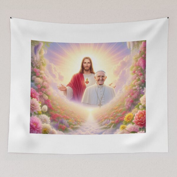 Item preview, Jesus Welcoming Pope Francis into Heaven designed and sold by sevenmountains.