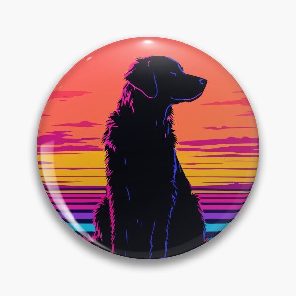 Item preview, Dark Silhouette Retro Dog Sunset designed and sold by FiesterArt.