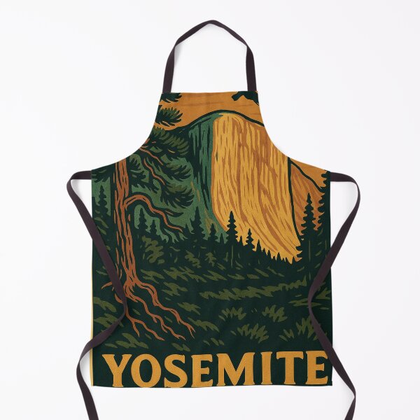 Item preview, Yosemite Color Lino Cut poster designed and sold by ~ Roodpart ~ Owen White.