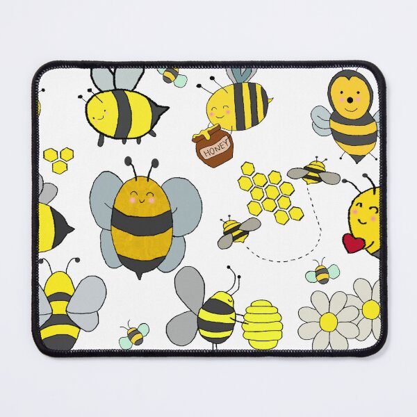Item preview, collections of Illustrations Cute Cartoon Bees With Honeycombs and Flowers isolated on white designed and sold by sigoisette.