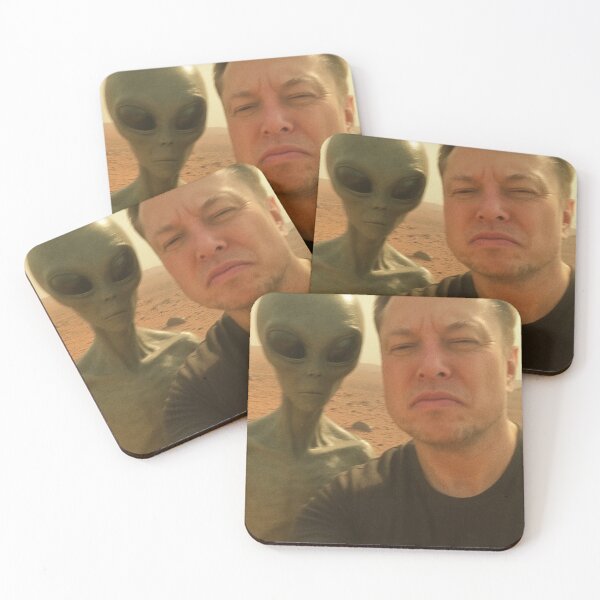 Item preview, Elon Musk on Mars with an Alien  designed and sold by sarzerdesigns.