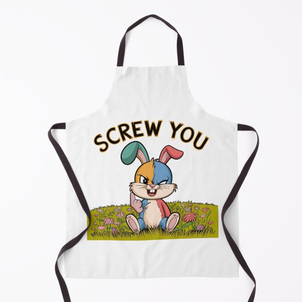 Item preview, Screw You, angry rabbit, attitude, funnyfits70, Humor, Funny, retro, vintages, funny quotes, animal humor, designed and sold by FunnyFits70.